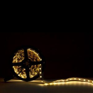 Tira de 300 LEDs 60W 6580Lm CRI85 2700ºK SMD5050 24VDC IP20 x5M 40.000H Blanco Cálido