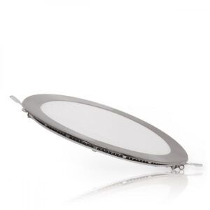 Placa LED 12W 1200Lm 6000ºK Circular Niquel Satinado 50.000H