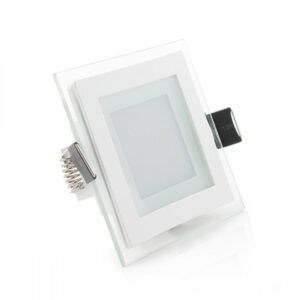 Foco Downlight LED 6W 600Lm 2700ºK Cuadrado Cristal 40.000H
