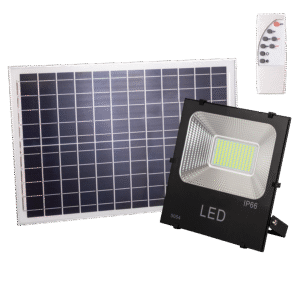 Foco Proyector LED 100W 10.000Lm 6000ºK Solar Sensor 100W + Control Remoto Panel 6V/25W 40.000H