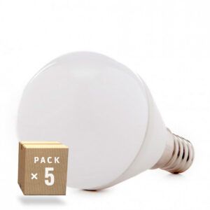 Pack 5 Bombillas LED E14 7W 500Lm 2700ºK 40.000H