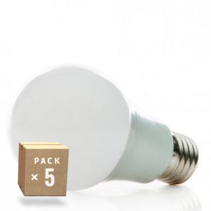 Pack 5 Bombillas LED E27 7W 589Lm 2700ºK 40.000H