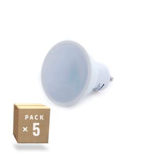 Pack 5 Bombillas LED GU10 6W 700Lm 2700ºK 40.000H