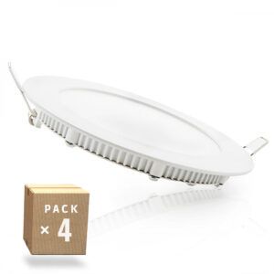 Pack 4 Placas LED 9W 900Lm 2700ºK 40.000H