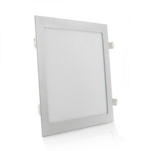 Placa LED 25W 2500Lm 6000ºK Cuadrada Plata 40.000H