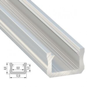 Perfíl Aluminio Tipo X 2,02M