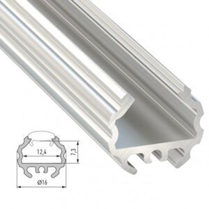 Perfíl Aluminio Tipo MICO 2,02M - Anodizado Negro