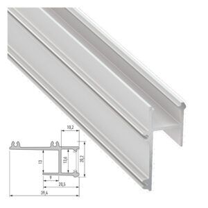 Perfíl Aluminio APA12 2,02M - Anodizado Plata