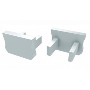 Tapón Final Perfíl Tipo X - Aluminio Plata
