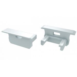 Tapón Final Perfíl Tipo B Acabado Recto - Plástico Gris -Con Agujero