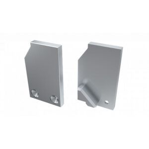 Tapón Final Perfíl Tipo I10 (Cristal 10mm) - Aluminio-Plata- Izquierda