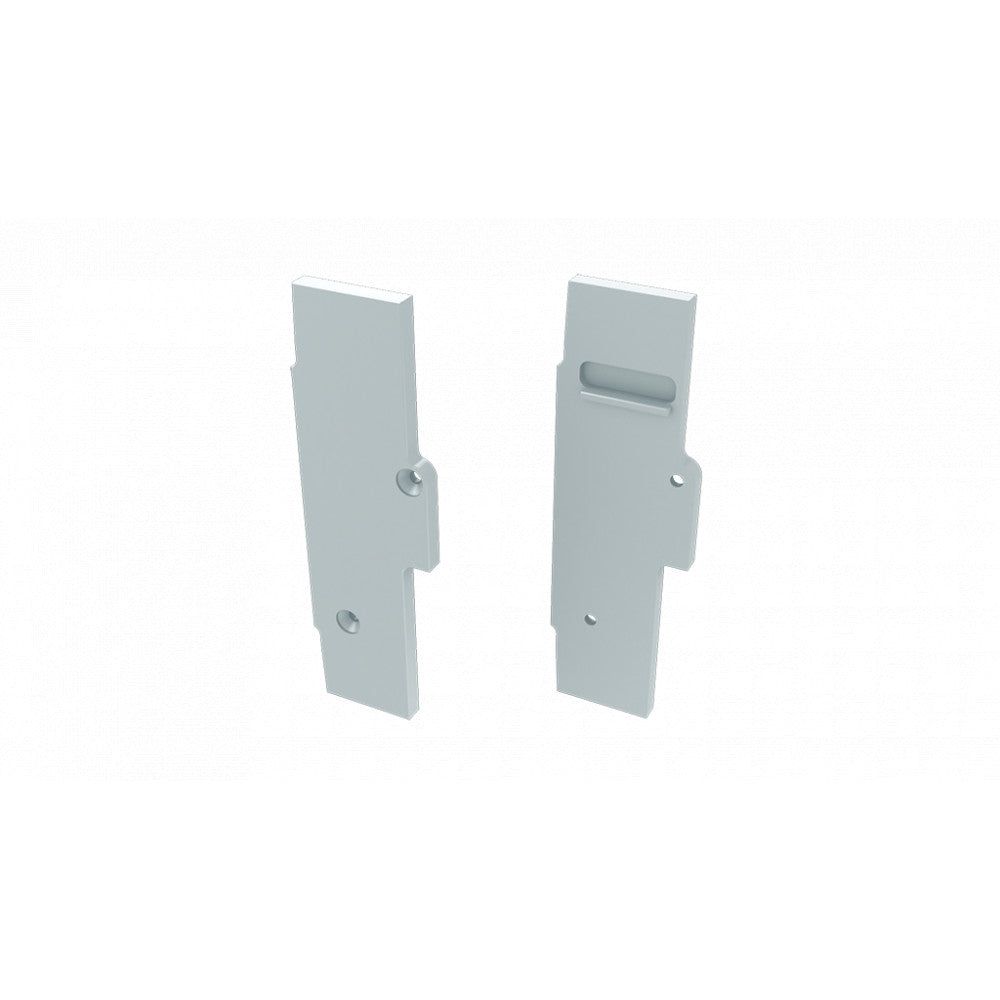 Tapón Final Perfíl Tipo TIANO Recto - Aluminio - Plata - Derecha - Con Agujero – imagen 2