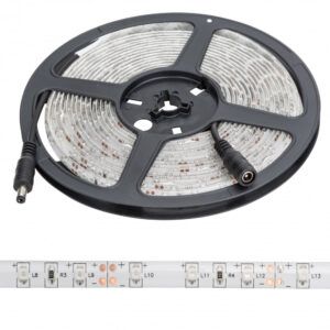 Tira de 300 LEDs 24W 1128Lm CRI85 2700ºK SMD3528 12VDC IP65 x5M 40.000H Blanco Cálido