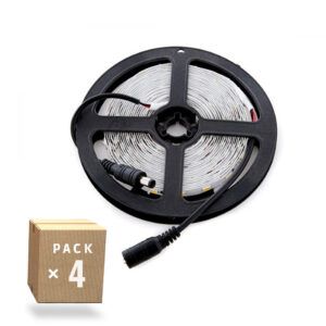 Pack 4 Tiras LED 72W 3970Lm 3000ºK 300 X SMD5050 12VDC x5M 40.000H