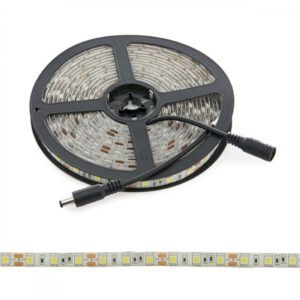 Tira de 300 LEDs 72W 3948Lm CRI85 2700ºK SMD5050 12VDC IP65 x5M 40.000H Blanco Cálido