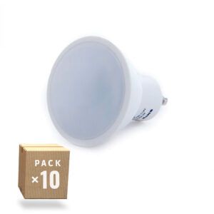 Pack 10 Bombillas LED GU10 7W 486Lm 2700ºK 10 40.000H