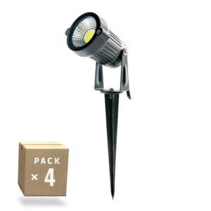 Pack 4 Focos LED Pincho Jardín 5W 421Lm 2700ºK 40.000H