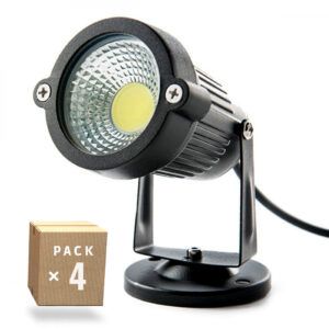 Pack 4 Focos LED Jardín 5W 421Lm 2700ºK 40.000H