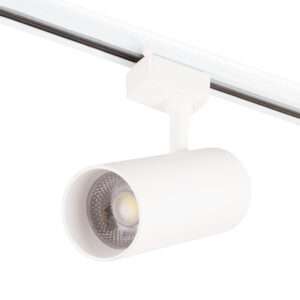 Foco de Carril Monofásico 30W COB Regulable Flicker Free Blanco CCT (Tonalidad Luz Regulable) 3000-6000ºK