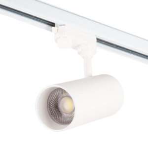 Foco de Carril Trifásico 30W COB Regulable Flicker Free Blanco CCT (Tonalidad Luz Regulable) 3000-6000ºK