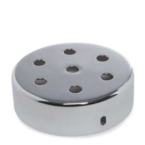 Rosetón Metálico Plateado Ø 100Mm - 7 Agujeros