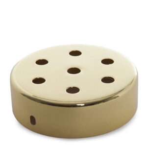 Rosetón Metálico Dorado Ø 100Mm - 7 Agujeros