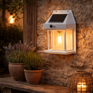 Aplique Solar IP44 3W 3000K 100Lm con Sensor PIR - Blanco