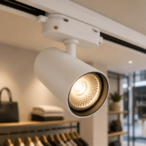 Foco de Carril LED Monofásico Potencia_Temperatura de Color Regulables 20_25_30W 6000_4000_3000K Blanco