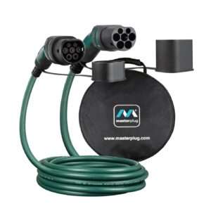 Cable de carga Tipo 2 – Tipo 2 Masterplug 22 kW trifásico, 8 m, con bolsa (EVC22328TL)