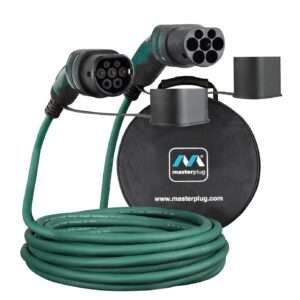 Cable de carga Tipo 2 – Tipo 2 Masterplug 7,4 kW monofásico, 10 m, con bolsa (EVC223210SL)