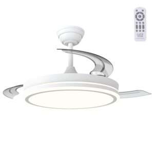 Ventilador DC"Martina" Función Verano-Invierno 48W Blanco 3 Aspas 5040lm 3500-4000-6500k Remoto y Temporizador
