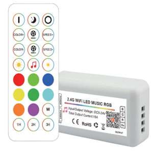 Controlador LED Tuya Wifi 2,4G RF RGB 24 Teclas