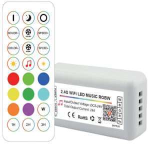Controlador LED Tuya Wifi 2,4G RF RGBW 24 Teclas