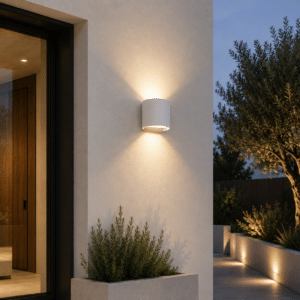 Aplique LED Exterior 2x5W 100Lm/W IP65 Blanco 2700ºK