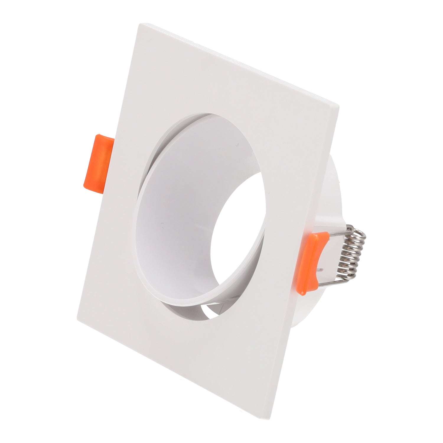 Aro Foco Downlight Basculante Cuadrado Blanco 83/83Mm