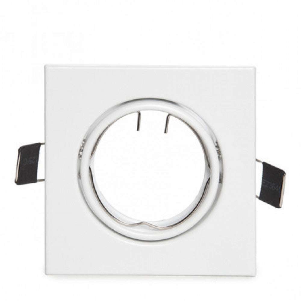 Aro Foco Downlight Basculante Cuadrado Aluminio Blanco 83/83Mm Estuche Personalizado – imagen 2