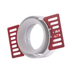 Aro Foco Downlight Circular Aluminio Blanco Basculante Integración Yeso Ø75mm