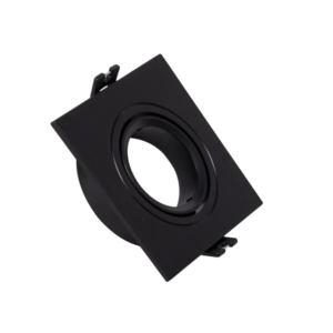 Aro Foco Downlight 1xGU10 Policarbonato Rectangular Negro
