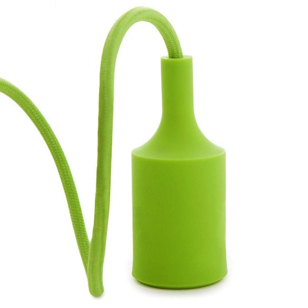 Portalámparas E27 Cable - Rosetón - Color Verde – imagen 3