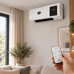 Calefactor PTC + Ventilador 1500W Control Remoto Blanco
