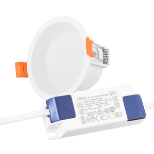 Downlight LED 7W 140Lm/W Driver LIFUD Flicker Free 2700ºK