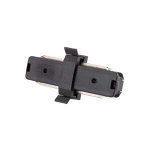 Conector Recto Carril Monofásico Negro