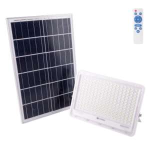 Proyector LED Solar 300W 6500K Panel: 6V/25W Batería: 3,2V/20000MaH Control Remoto