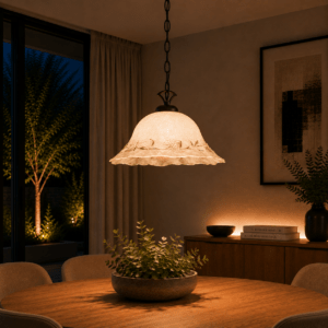 Lámpara Colgante de Estilo Clásico FOGLIA E27 1 Luz (Sin Bombilla)