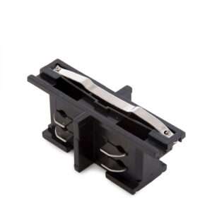Conector Recto Carril Trifásico Negro
