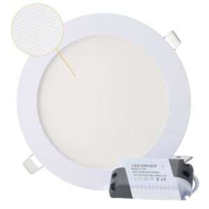 Placa LED 12W 1200Lm Circular CCT (Tonalidad Luz Regulable) UGR17 40.000H