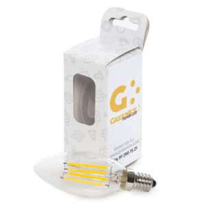 Bombilla LED E14 4W 273Lm 2700ºK Filamento Estuche Personalizado 40.000H