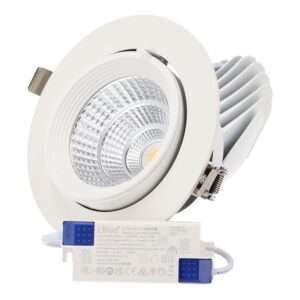 Downlight LED basculante empotrable - Chip especial para carnicerías 40W