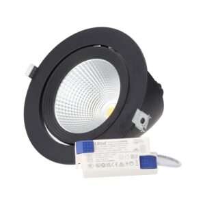 Foco Downlight LED 40W 4000Lm 3000ºK Orientable UGR17 50.000H Negro