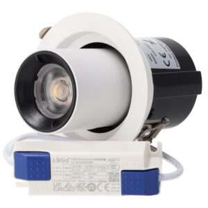 Downlight Orientable LED 10W CRI>90 90LM/W 2700ºK Driver Lifud 50.000H Blanco Cálido
